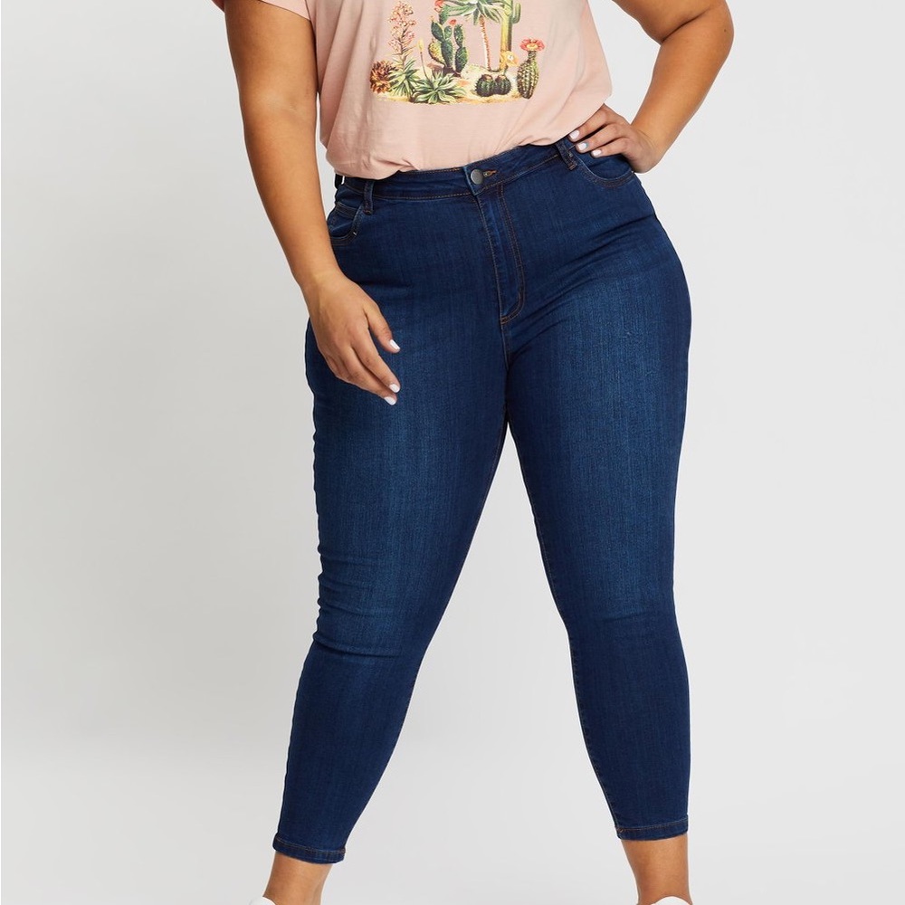 NWT Cotton:On Plus Size Adriana Skinny High Stretch Jeans Size 14